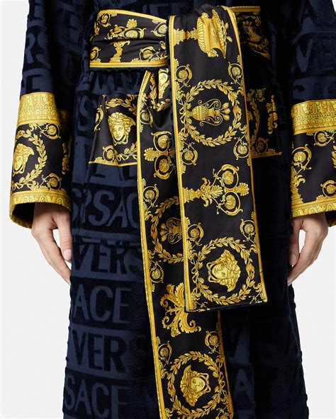 blue versace robe|versace i love baroque bathrobe.